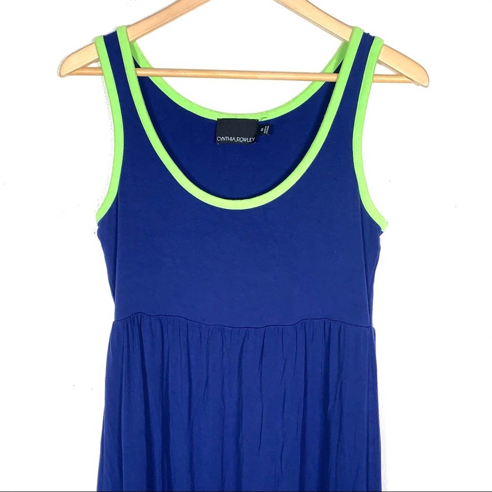 Cynthia Rowley blue/green lounge dress  swim cover - Picture 2 of 5